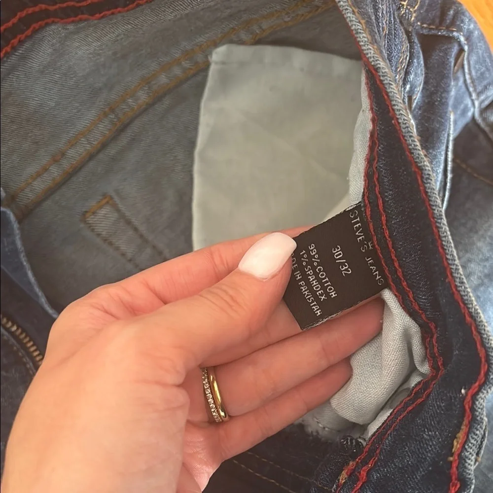 Blue Slim Fit Jeans with Vintage Fading